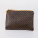 CELINE Macadam Canvas Clutch Bag PVC Leather 3 Set Brown Beige Auth 151904-16
