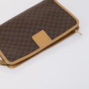 CELINE Macadam Canvas Clutch Bag PVC Leather 3 Set Brown Beige Auth 151904-18