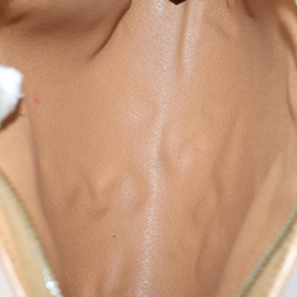 CELINE Macadam Canvas Clutch Bag PVC Leather 3 Set Brown Beige Auth 151904