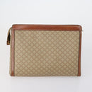 CELINE Macadam Canvas Clutch Bag PVC Leather 3 Set Brown Beige Auth 151904-3