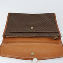 CELINE Macadam Canvas Clutch Bag PVC Leather Brown Gold Auth 151905-8