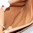 CELINE Macadam Canvas Clutch Bag PVC Leather Brown Gold Auth 151905-9