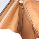 CELINE Macadam Canvas Clutch Bag PVC Leather Brown Gold Auth 151905-20