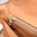 CELINE Macadam Canvas Clutch Bag PVC Leather Brown Gold Auth 151905-21