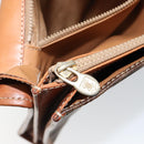 CELINE Macadam Canvas Clutch Bag PVC Leather Brown Gold Auth 151905-10