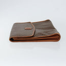 CELINE Macadam Canvas Clutch Bag PVC Leather Brown Gold Auth 151905-4