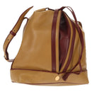 CARTIER Shoulder Bag Leather Beige Auth 151907-1