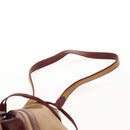 CARTIER Shoulder Bag Leather Beige Auth 151907-14