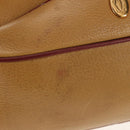 CARTIER Shoulder Bag Leather Beige Auth 151907-6
