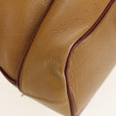 CARTIER Shoulder Bag Leather Beige Auth 151907-11
