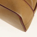 CARTIER Shoulder Bag Leather Beige Auth 151907-15