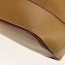 CARTIER Shoulder Bag Leather Beige Auth 151907-17