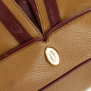 CARTIER Shoulder Bag Leather Beige Auth 151907-18