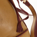 CARTIER Shoulder Bag Leather Beige Auth 151907-19