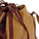 CARTIER Shoulder Bag Leather Beige Auth 151907-20