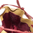 CARTIER Shoulder Bag Leather Beige Auth 151907-22