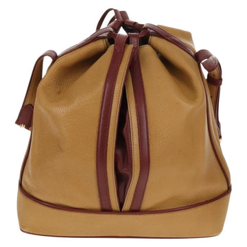 CARTIER Shoulder Bag Leather Beige Auth 151907 - 0