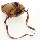 CARTIER Shoulder Bag Leather Beige Auth 151907-8