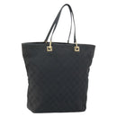 GUCCI GG Canvas Tote Bag Black Gold 002 1098 2404 Auth 151908-1