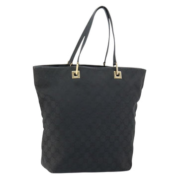 GUCCI GG Canvas Tote Bag Black Gold 002 1098 2404 Auth 151908