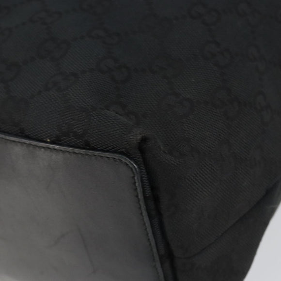 GUCCI GG Canvas Tote Bag Black Gold 002 1098 2404 Auth 151908