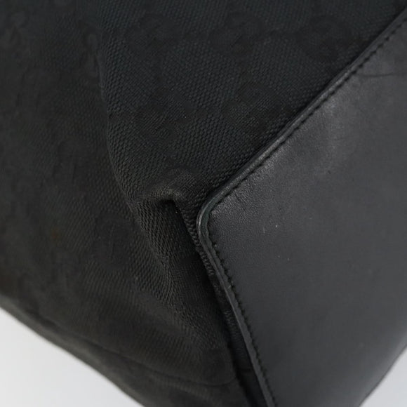 GUCCI GG Canvas Tote Bag Black Gold 002 1098 2404 Auth 151908