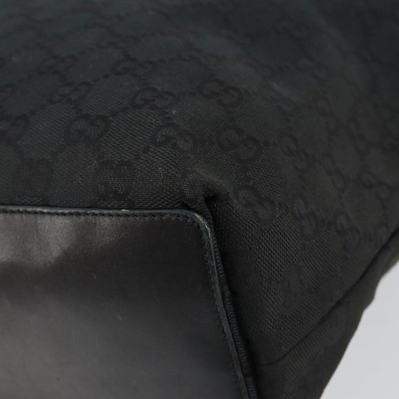 GUCCI GG Canvas Tote Bag Black Gold 002 1098 2404 Auth 151908