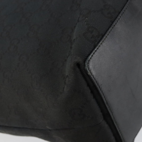 GUCCI GG Canvas Tote Bag Black Gold 002 1098 2404 Auth 151908
