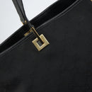 GUCCI GG Canvas Tote Bag Black Gold 002 1098 2404 Auth 151908-10