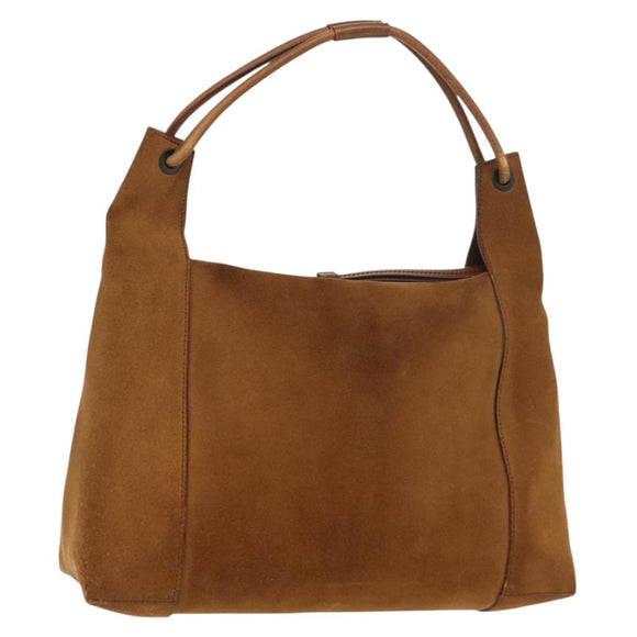 GUCCI Shoulder Bag Suede Brown Auth 151911