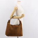 GUCCI Shoulder Bag Suede Brown Auth 151911-21
