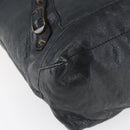 BALENCIAGA The Day Shoulder Bag Leather Black 140442 Auth 151915-12
