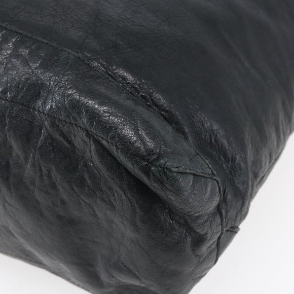 BALENCIAGA The Day Shoulder Bag Leather Black 140442 Auth 151915