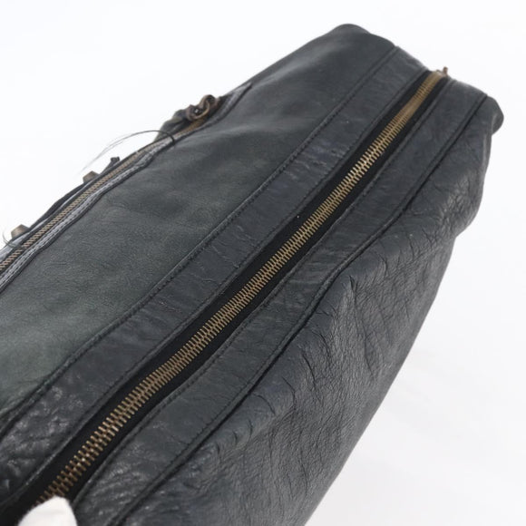 BALENCIAGA The Day Shoulder Bag Leather Black 140442 Auth 151915