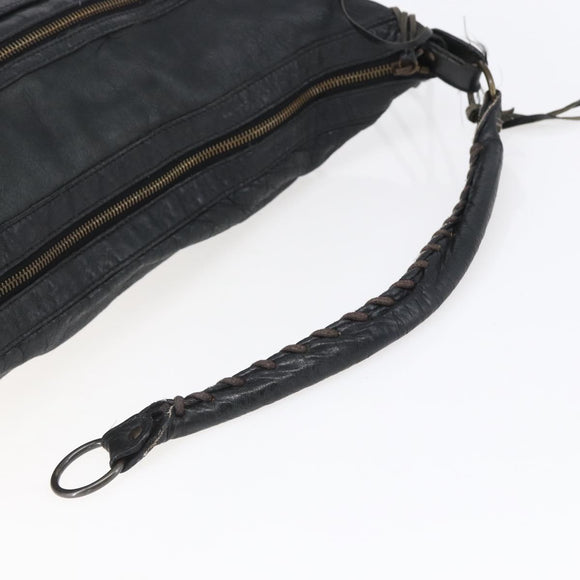 BALENCIAGA The Day Shoulder Bag Leather Black 140442 Auth 151915