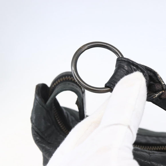 BALENCIAGA The Day Shoulder Bag Leather Black 140442 Auth 151915