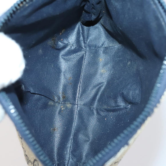 GUCCI GG Supreme Clutch Bag PVC 2 Set Beige Navy Auth 151916