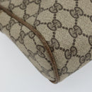 GUCCI GG Supreme Web Sherry Line Clutch Bag PVC Beige Red 27 004 998 Auth 151917-16