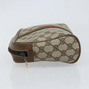 GUCCI GG Supreme Web Sherry Line Clutch Bag PVC Beige Red 27 004 998 Auth 151917-4