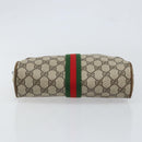 GUCCI GG Supreme Web Sherry Line Clutch Bag PVC Beige Red 27 004 998 Auth 151917-6