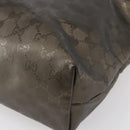 GUCCI GG Implementation Tote Bag PVC Silver Pink gray 211137 Auth 151918-15
