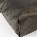 GUCCI GG Implementation Tote Bag PVC Silver Pink gray 211137 Auth 151918-16