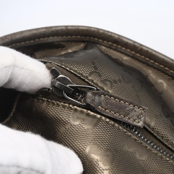 GUCCI GG Implementation Tote Bag PVC Silver Pink gray 211137 Auth 151918