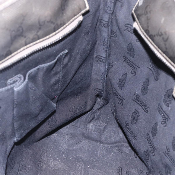 GUCCI GG Implementation Tote Bag PVC Silver Pink gray 211137 Auth 151918