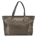 GUCCI GG Implementation Tote Bag PVC Silver Pink gray 211137 Auth 151918-2