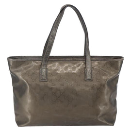 GUCCI GG Implementation Tote Bag PVC Silver Pink gray 211137 Auth 151918 - 0