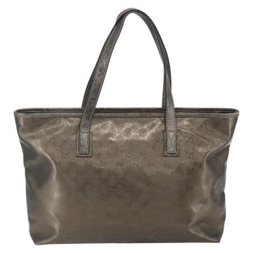 GUCCI GG Implementation Tote Bag PVC Silver Pink gray 211137 Auth 151918 - 0
