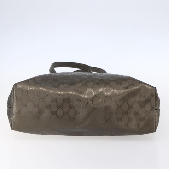 GUCCI GG Implementation Tote Bag PVC Silver Pink gray 211137 Auth 151918