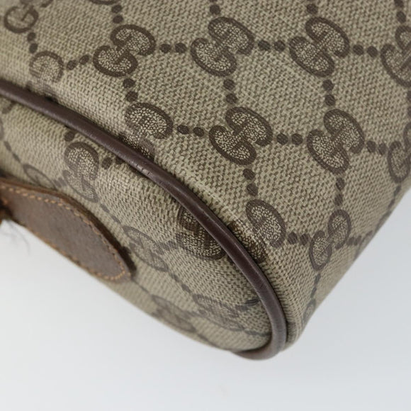 GUCCI GG Supreme Web Sherry Line Bag PVC Beige Red 56 02 087 Auth 151921