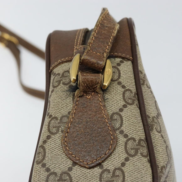 GUCCI GG Supreme Web Sherry Line Bag PVC Beige Red 56 02 087 Auth 151921